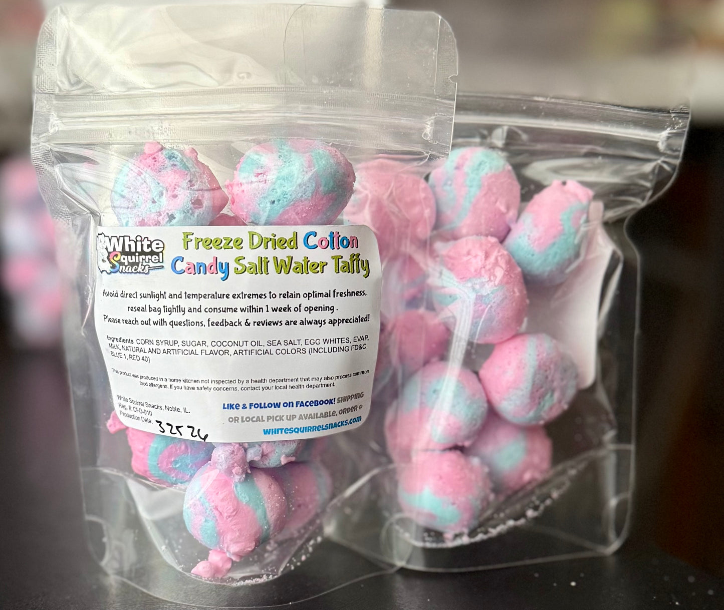 Freeze dried Salt Water Taffy (Various Flavors)