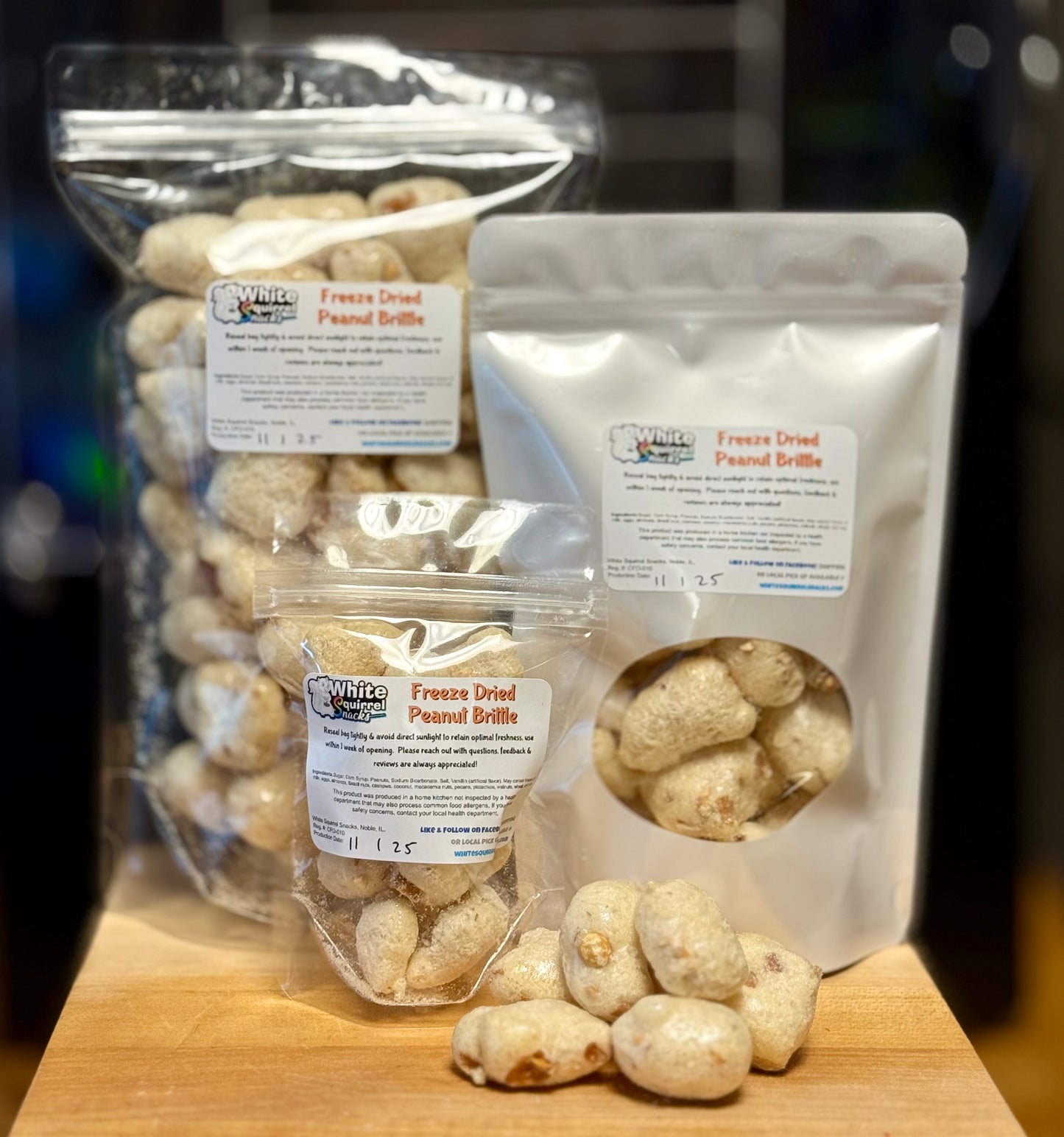 Freeze dried Peanut Brittle