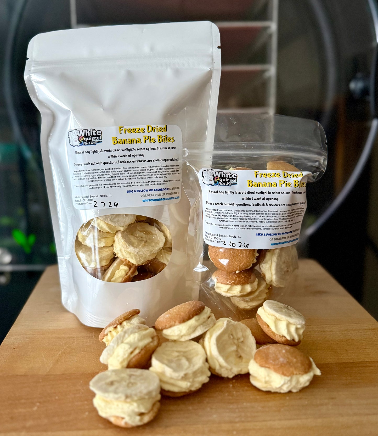 Freeze Dried Banana Pie Bites